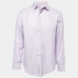 Giorgio Armani Purple Cotton Button Front Shirt M