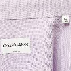 Giorgio Armani Purple Cotton Button Front Shirt M