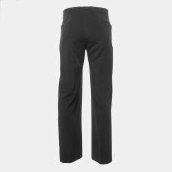 Pre Owned Giorgio Armani Black Linen Blend Tailored Pants XXL