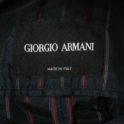 Giorgio Armani Navy Blue Wool Blend Single Breasted Blazer XXL