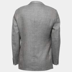 Giorgio Armani Grey Silk Blend Single Breasted Blazer XXL