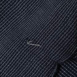 Giorgio Armani Navy Blue Cotton Half Sleeve Shirt L