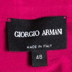Giorgio Armani Dark Pink Jersey Half Sleeve Polo T-Shirt M