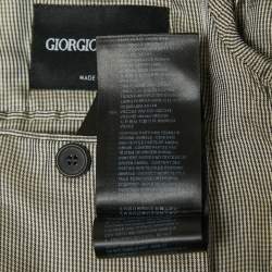 Giorgio Armani Blue checkered Wool Blend Single Breasted Blazer XL