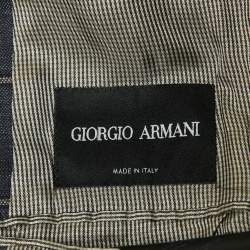 Giorgio Armani Blue checkered Wool Blend Single Breasted Blazer XL