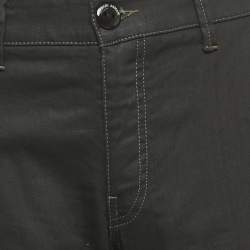 Giorgio Armani Black Denim Straight Fit Jeans 3XL Waist 38"