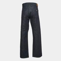 Giorgio Armani Dark Blue Denim Straight Fit Jeans 3XL Waist 38"