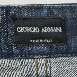 Giorgio Armani Dark Blue Denim Straight Fit Jeans 3XL Waist 38"