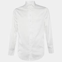 Giorgio Armani White Cotton Button Front Shirt M