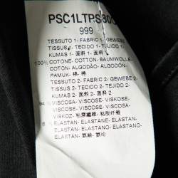 Giorgio Armani Black Cotton Knit Conrast Detail Zip Front Jacket XXS