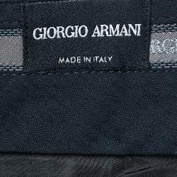 Giorgio Armani Navy Blue Linen Tailored Trousers XXL