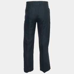 Giorgio Armani Navy Blue Linen Tailored Trousers XXL