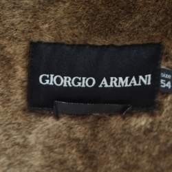 Giorgio Armani Brown Leather Zipper Jacket XXL
