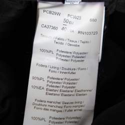 Pre Owned  Armani Collezioni Black Zig Zag Print Down Jacket L