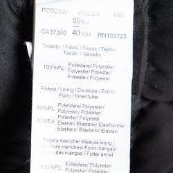 Pre Owned  Armani Collezioni Black Zig Zag Print Down Jacket L