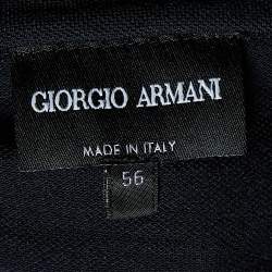 Giorgio Armani Navy Blue Knit Polo T-Shirt 3XL