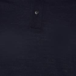 Giorgio Armani Navy Blue Knit Polo T-Shirt 3XL