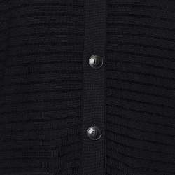 Giorgio Armani Black Wool Knit Button Front Cardigan XL