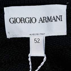 Giorgio Armani Black Wool Knit Button Front Cardigan XL