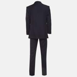 Giorgio Armani Navy Striped Wool Suit S