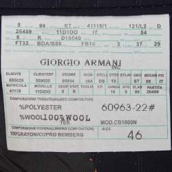 Giorgio Armani Navy Striped Wool Suit S