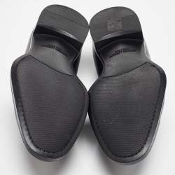 Giorgio Armani Black Leather Loafers Size 39