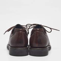 Giorgio Armani Brown Leather Lace Up Sneakers 44.5