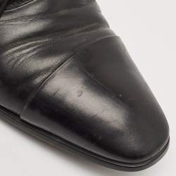 Giorgio Armani Black Leather Lace Up Oxfords Size 43