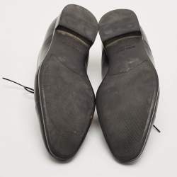 Giorgio Armani Black Leather Lace Up Oxfords Size 43