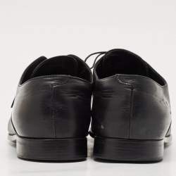 Giorgio Armani Black Leather Lace Up Oxfords Size 43