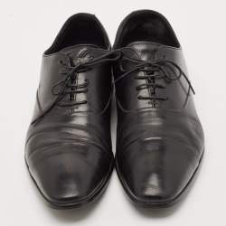 Giorgio Armani Black Leather Lace Up Oxfords Size 43