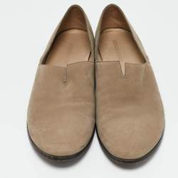 Giorgio Armani Beige Leather Slip On Loafers Size 42