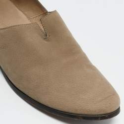Giorgio Armani Beige Leather Slip On Loafers Size 42