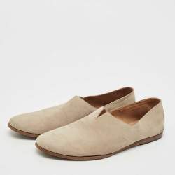 Giorgio Armani Grey Suede Slip On Penny Loafers Size 42