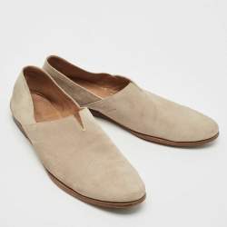 Giorgio Armani Grey Suede Slip On Penny Loafers Size 42