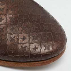 Giorgio Armani Brown Leather Smoking Loafers Size 42.5