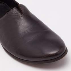 Giorgio Armani Brown Leather Smoking Slippers Size 43