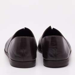 Giorgio Armani Brown Leather Smoking Slippers Size 43