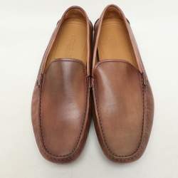 Giorgio Armani Brown Leather Loafers Size 40