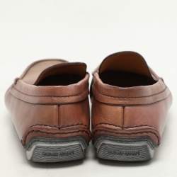 Giorgio Armani Brown Leather Loafers Size 40