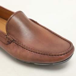 Giorgio Armani Brown Leather Loafers Size 40
