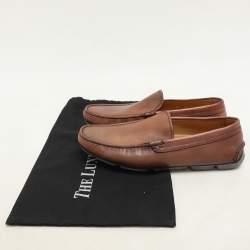 Giorgio Armani Brown Leather Loafers Size 40