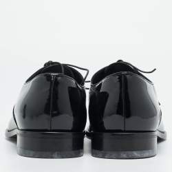 Pre Owned حذاء أوكسفورد جورجيو أرماني جلد برّاق أسود برباط مقاس 43