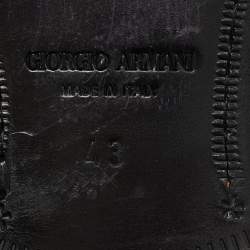 Pre Owned حذاء أوكسفورد جورجيو أرماني جلد برّاق أسود برباط مقاس 43