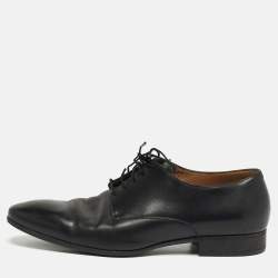 Pre Owned Giorgio Armani Size 44 Black Leather Derby