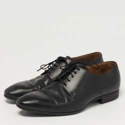 Pre Owned Giorgio Armani Size 44 Black Leather Derby