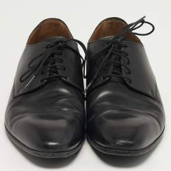 Pre Owned Giorgio Armani Size 44 Black Leather Derby