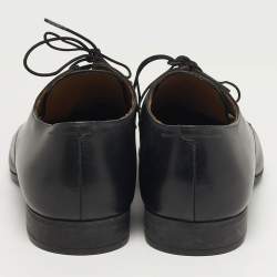 Pre Owned Giorgio Armani Size 44 Black Leather Derby