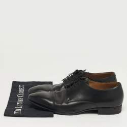 Pre Owned Giorgio Armani Size 44 Black Leather Derby