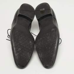 Pre Owned Giorgio Armani Size 44 Black Leather Derby